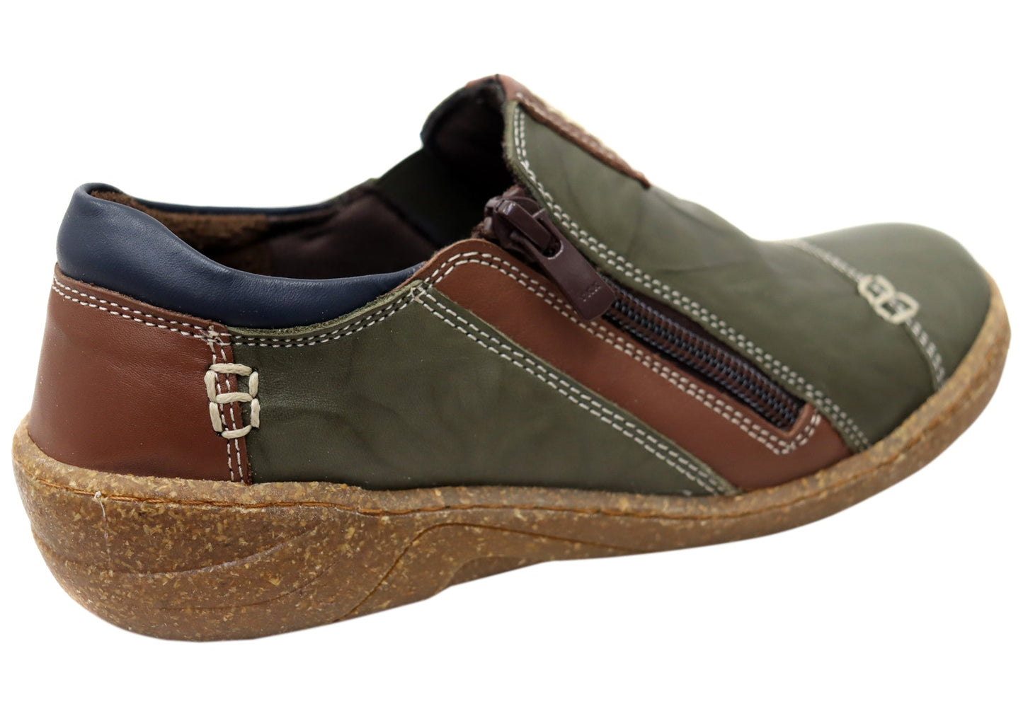 Cabello Comfort Womens 7311-307 Leather Shoes Made In Turkey