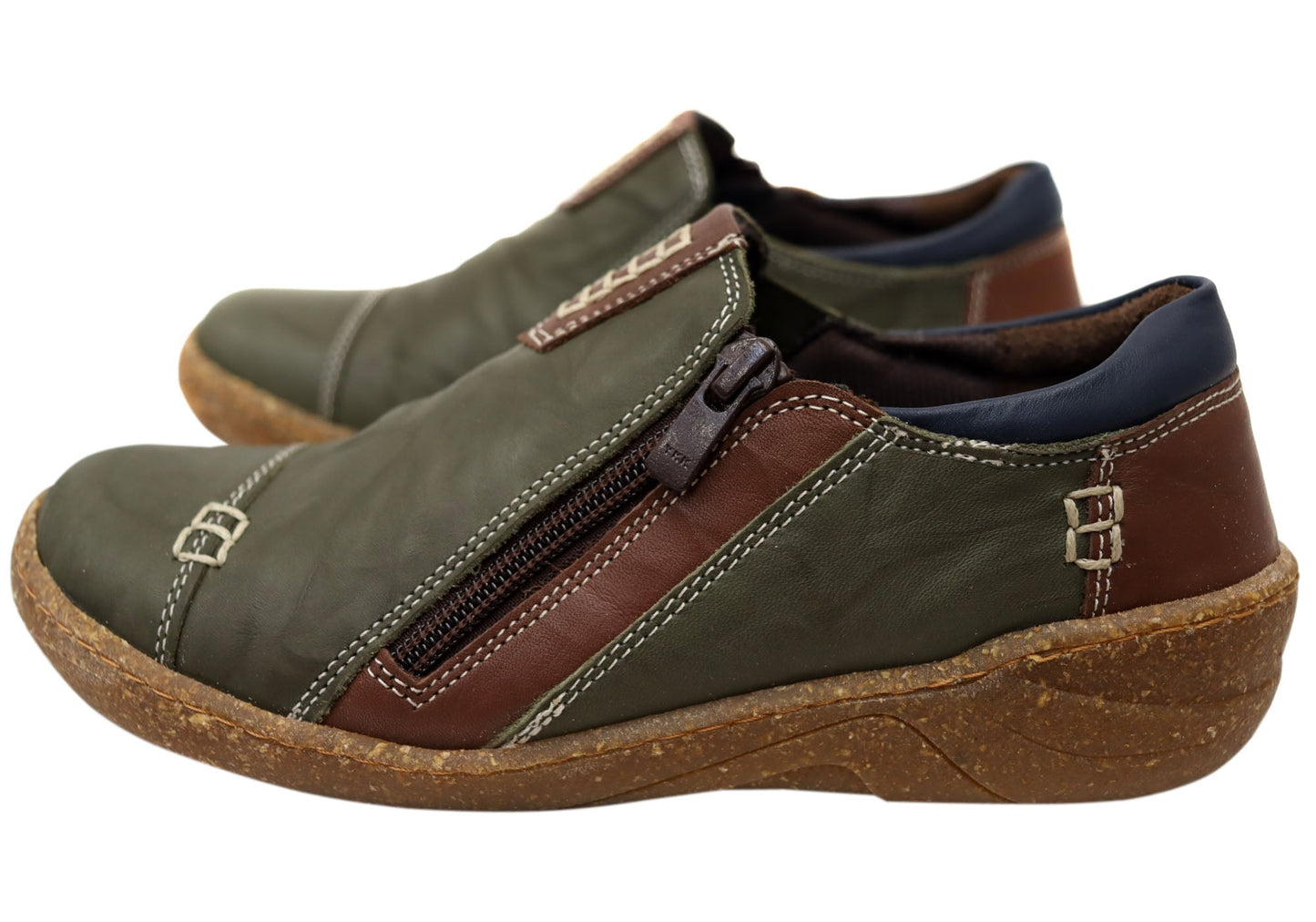 Cabello Comfort Womens 7311-307 Leather Shoes Made In Turkey