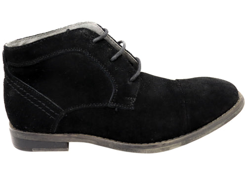Julius Marlow Bolder Kids Boys Lace Up Suede Leather Boots
