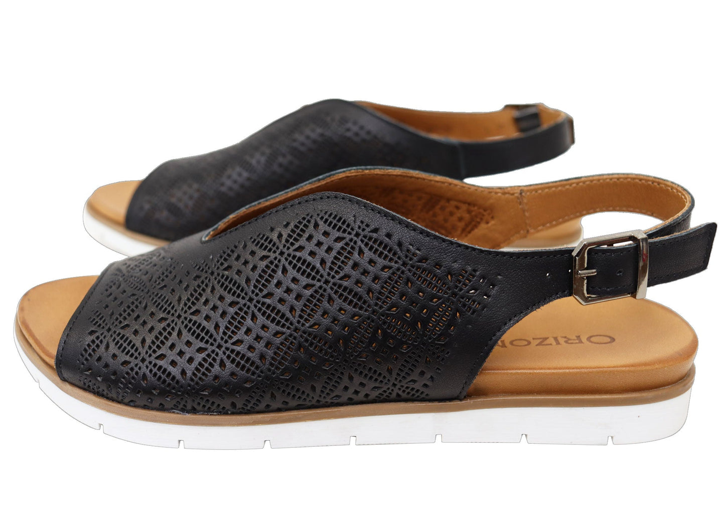 Orizonte Fleurflex Womens Comfortable European Leather Sandals