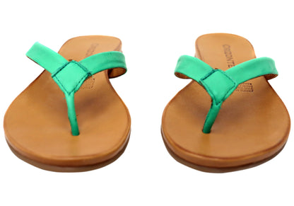 Orizonte Ellaease Womens Comfortable European Leather Thongs Sandals