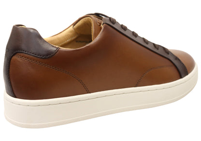 Florsheim Mens Leather EE Extra Wide Monopoli Lace To Toe Sneakers