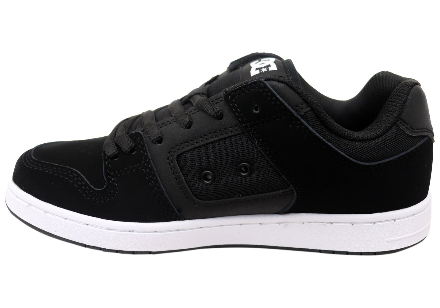 DC Shoes Mens Manteca 4 Comfortable Leather Lace Up Shoes Black White