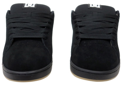 DC Shoes Mens Gaveler SE Comfortable Leather Shoes Black White Gum