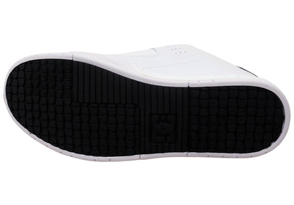 DC Shoes Mens DC Command Comfortable Leather Shoes White Black