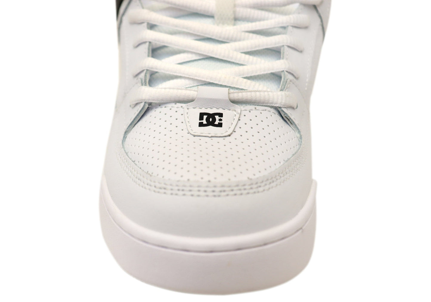 DC Shoes Mens DC Command Comfortable Leather Shoes White Black