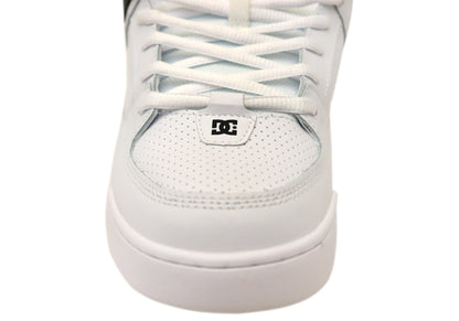 DC Shoes Mens DC Command Comfortable Leather Shoes White Black