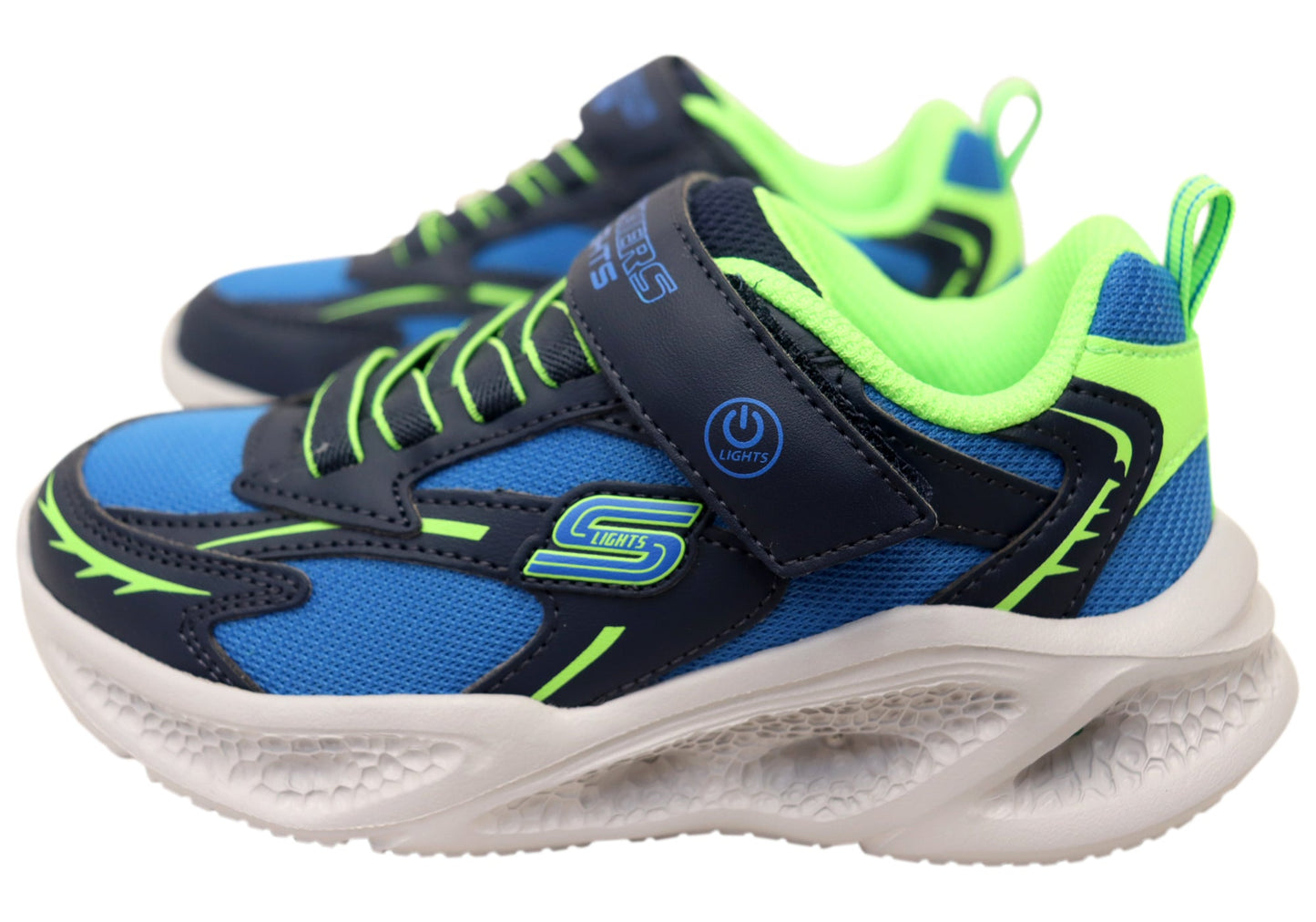 Skechers Kids Boys S Lights Skechers Meteor Lights Glow Strider Shoes