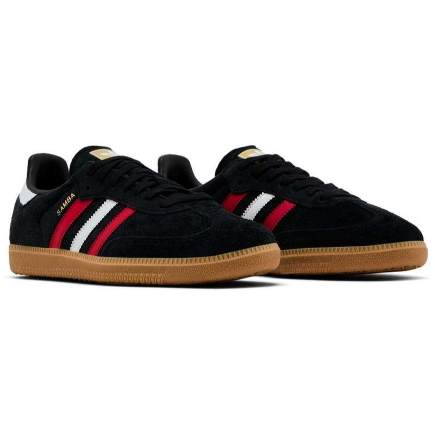 Adidas Originals Men's Samba OG Sneakers, Black/ White / Scarlet, IG1824