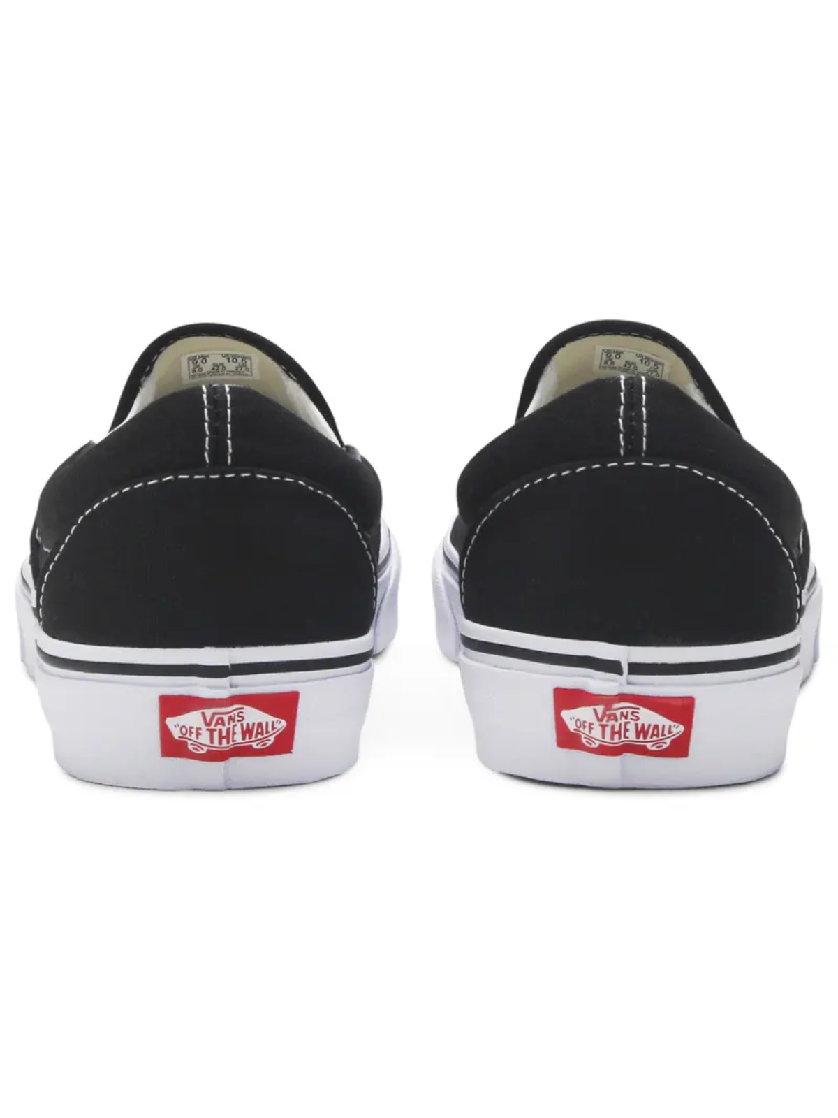 Vans Men's Black Classic Slip‑On Canvas Sneakers, VN000EYEBLK