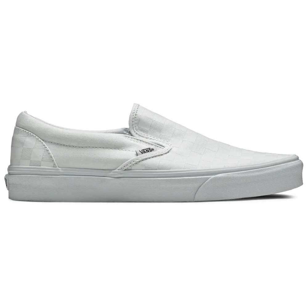 Vans Men's Classic Slip‑On Canvas Sneakers, White Checkerboard, VN000EYEX1L