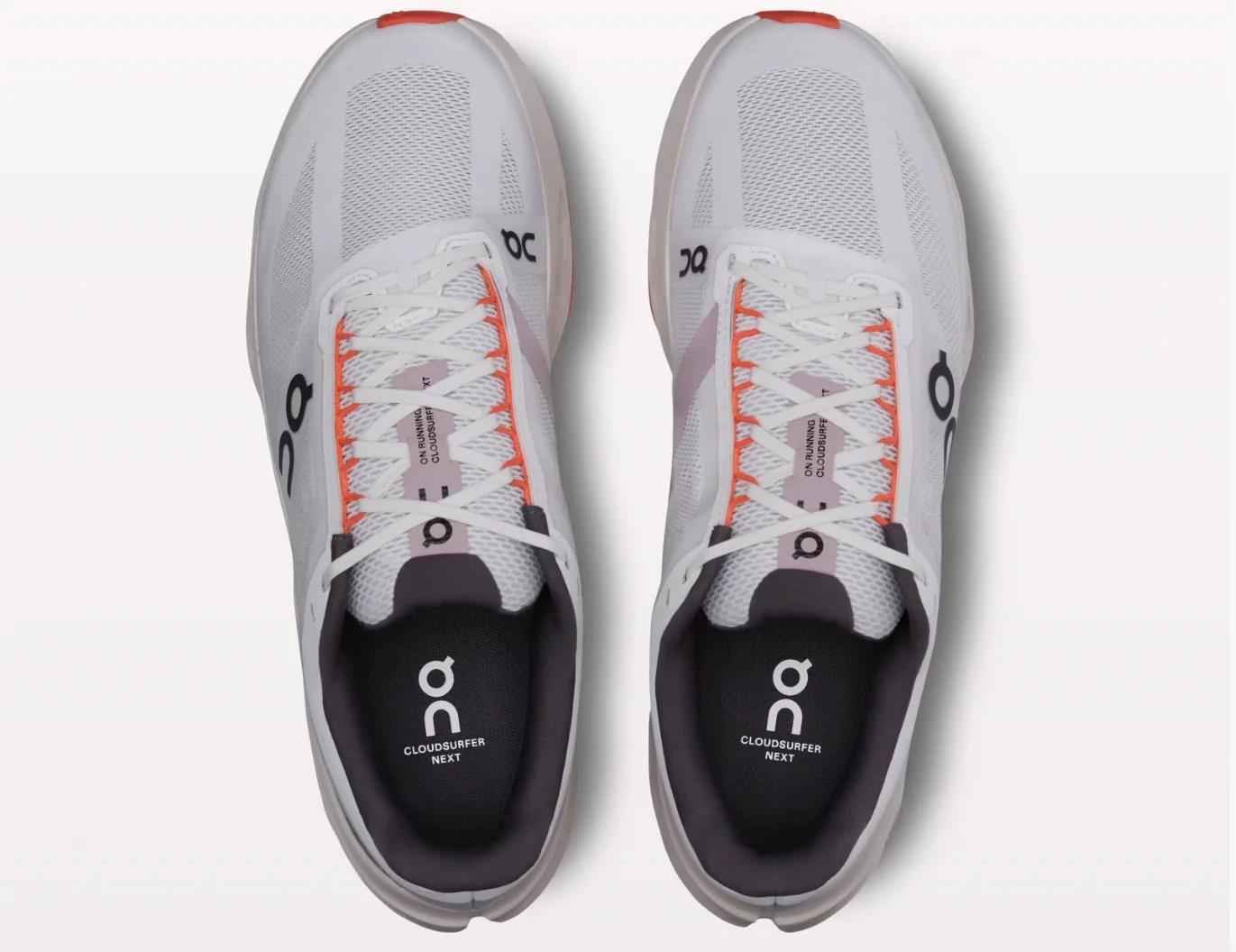 Men's Wide Fit On Cloudsurfer Next Wide Training Shoes - White/Flame