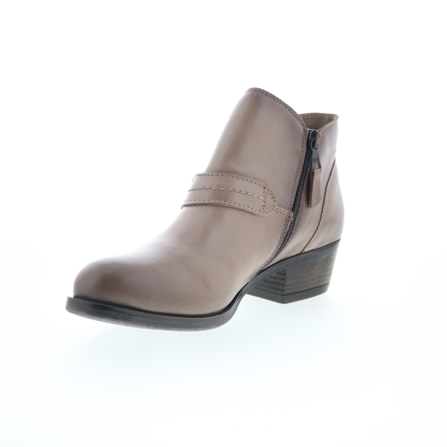 Miz Mooz Bennet Womens Gray Leather Zipper Ankle & Booties Boots