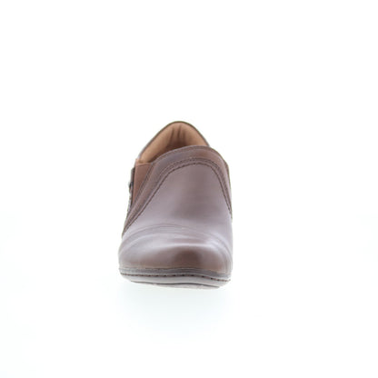 Cobb Hill Laurel Slip-On CI9528 Womens Brown Leather Ankle & Booties Boots