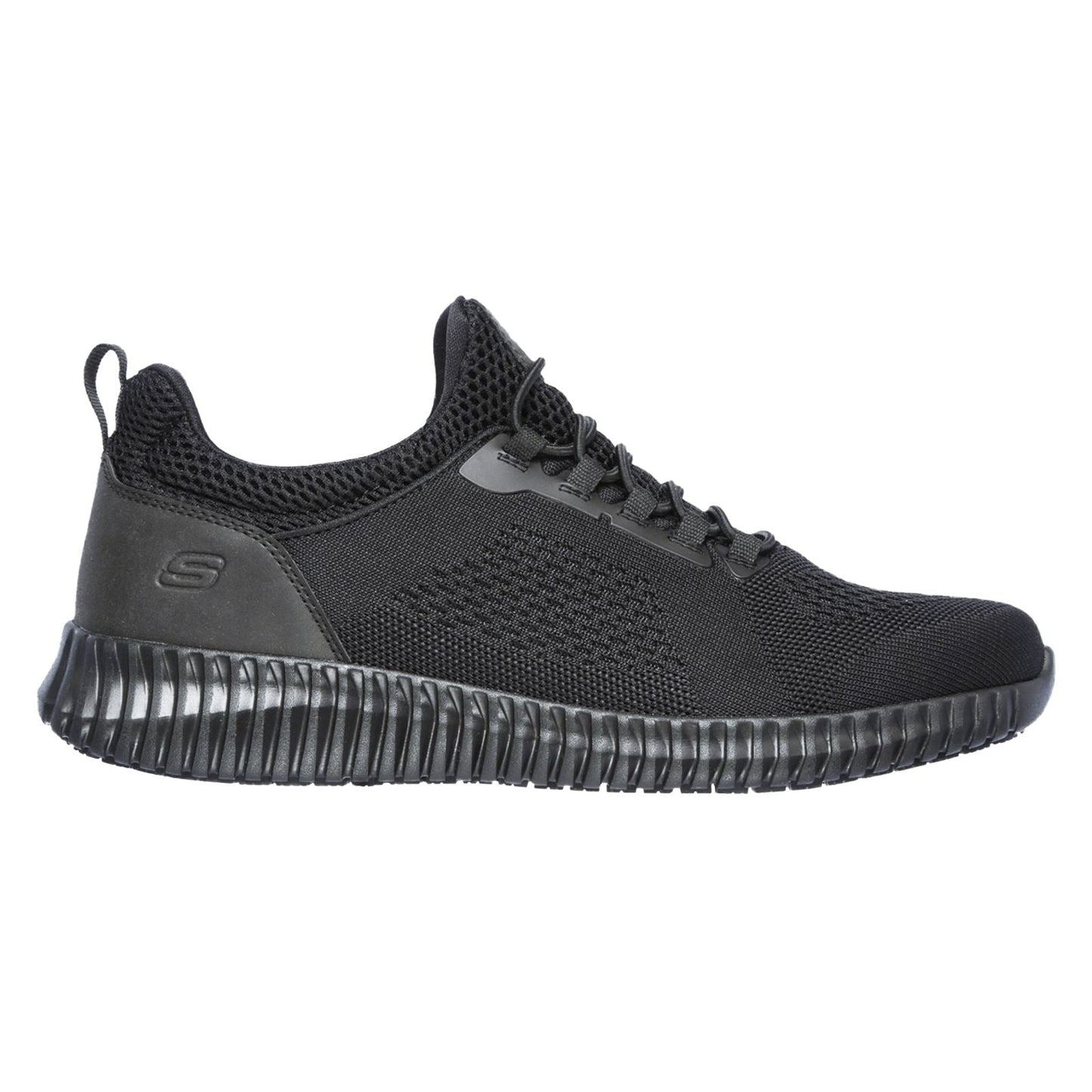 Men's Wide Fit Skechers 77188EC Cessnock Occupational Trainers - Black