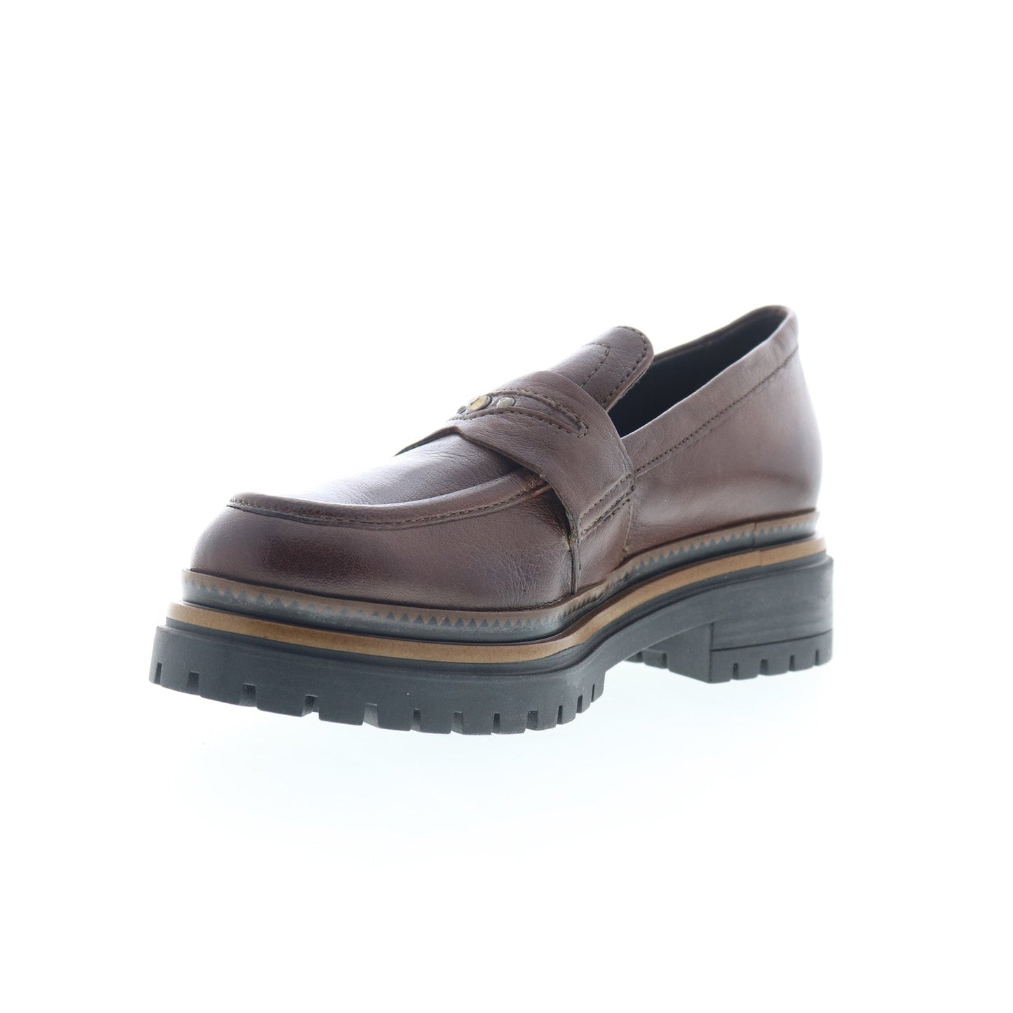 Miz Mooz Damian Womens Brown Leather Loafers & Slip Ons Casual Shoes