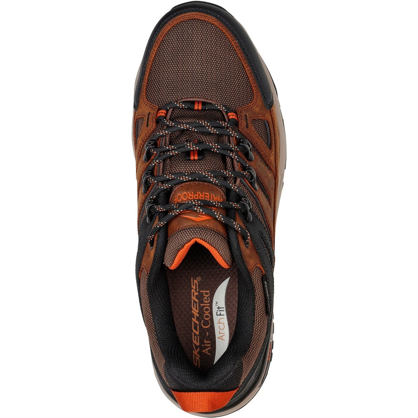 Men's Wide Fit Skechers Relaxed Fit 204630 Arch Fit Dawson Argosa Good Year Walking Trainers - Dark Brown