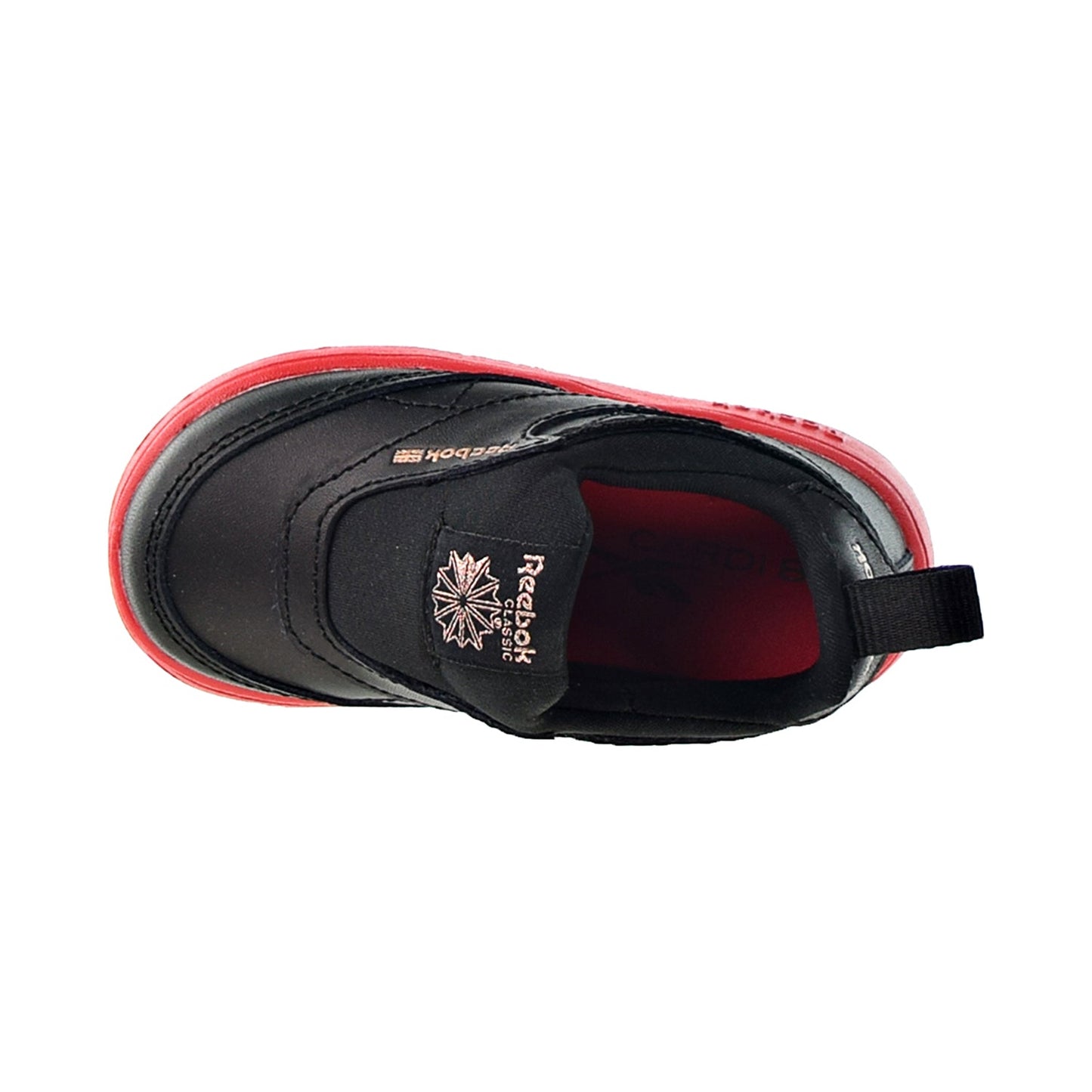 Reebok Cardi B Coated Club C Slip On Toddlers' Shoes Core Black-Vector Red