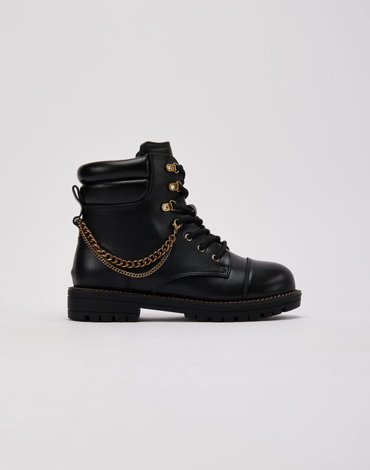 Kurt Geiger Chain Combat Boot Grade-School