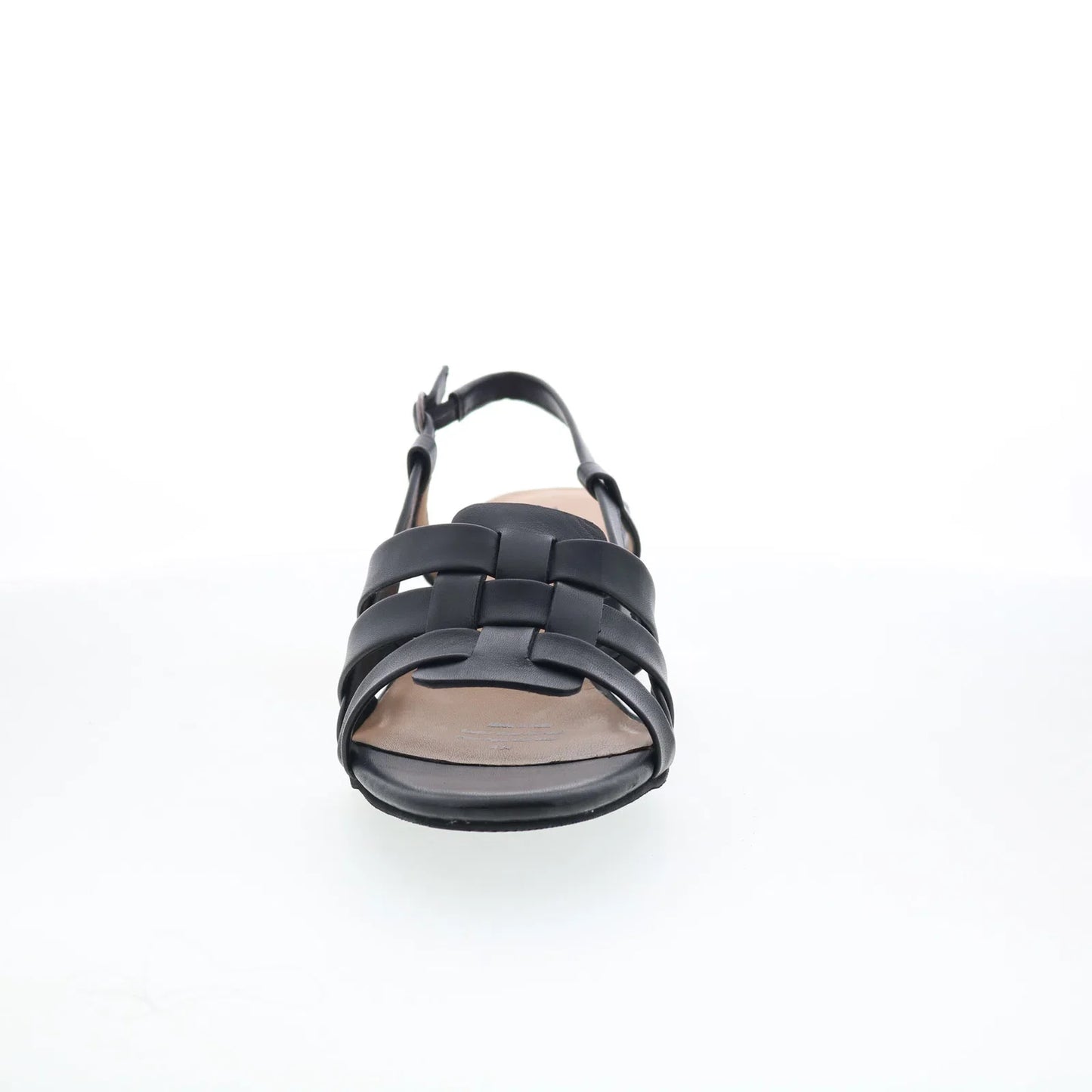 Trotters Luna T2313-001 Womens Black Leather Heeled Sandals Shoes