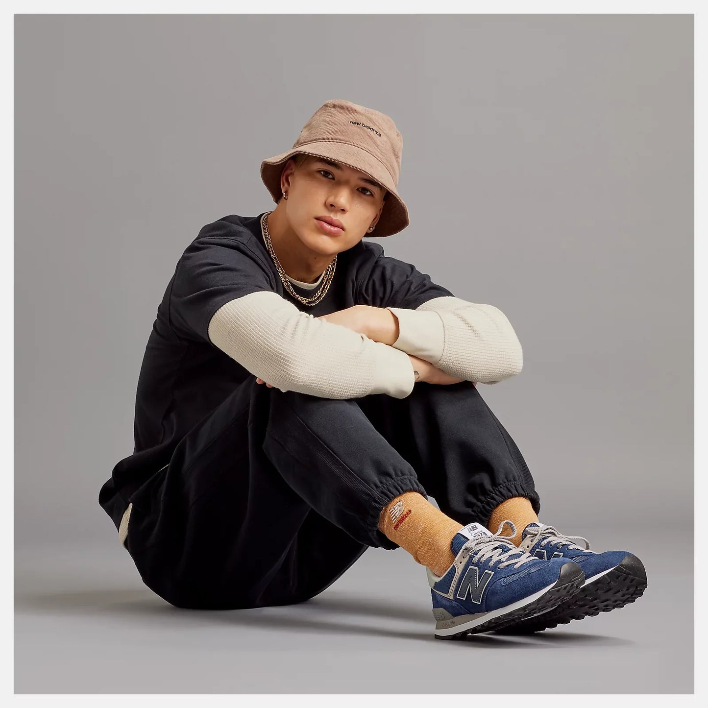 Men's Wide Fit New Balance ML574EVN Walking/Running Trainers - Exclusive - Navy ENCAP Width 4E