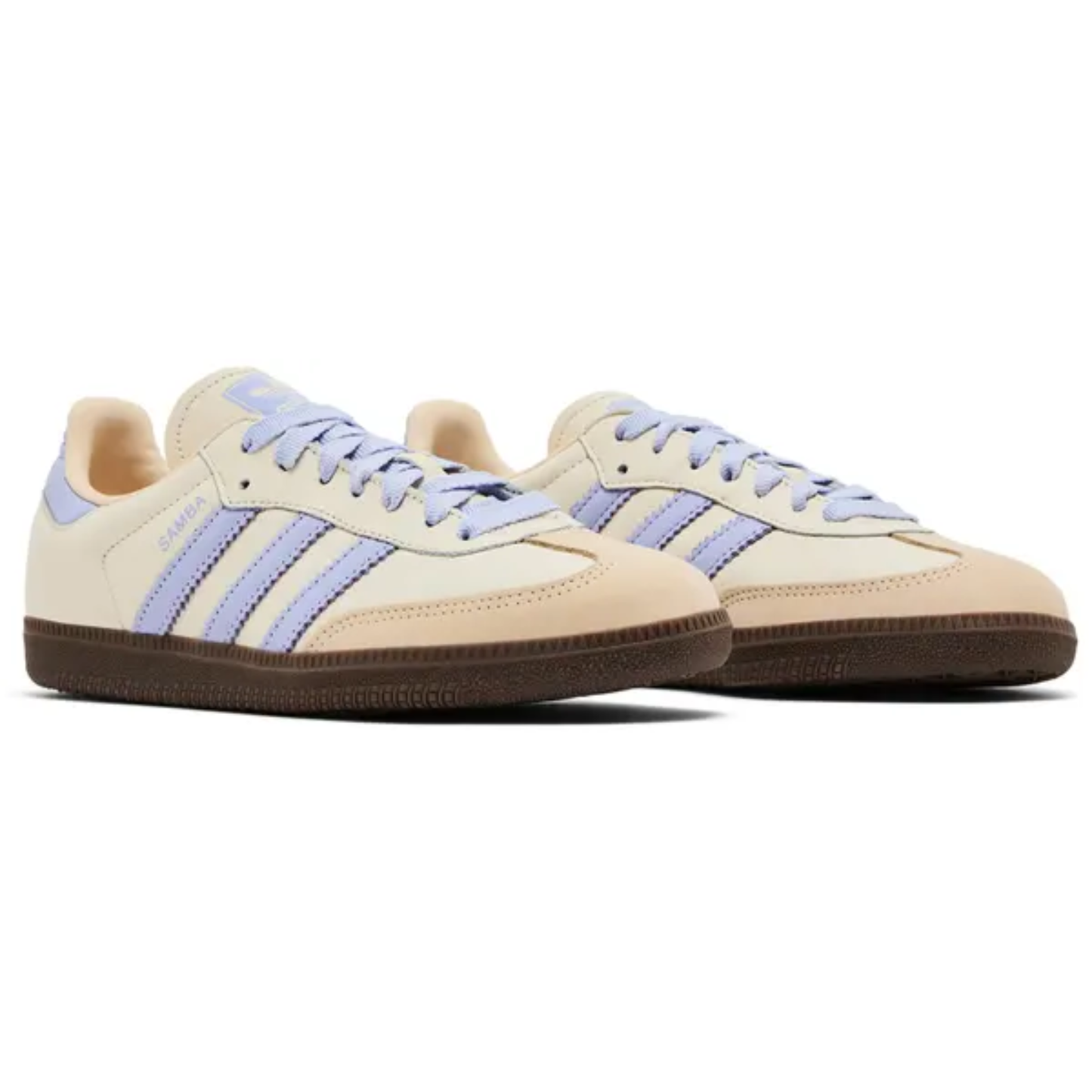 Adidas Originals Women's Cream/Violet Samba OG Sneakers, JI2678 (No Box)