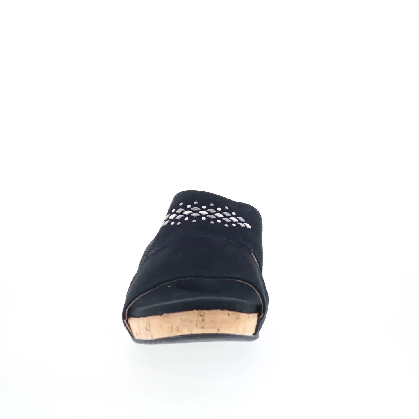 Spenco Passport Wedge SP1158BLK Womens Black Wide Slides Sandals Shoes