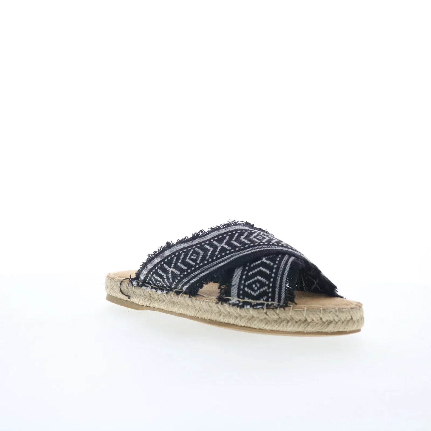 Minnetonka Pepper 518001 Womens Black Synthetic Slip On Slides Sandals Shoes