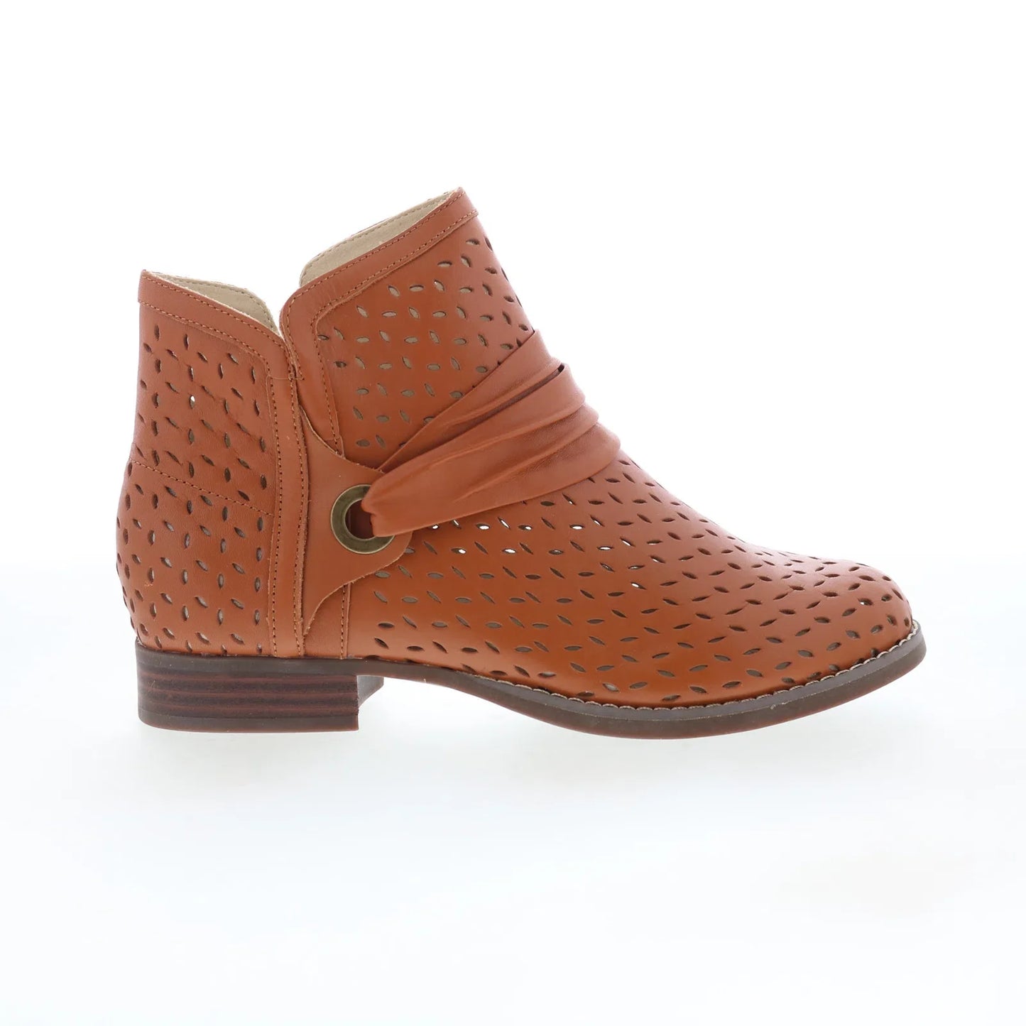 Spenco Priscilla Boot SP1093FFR Womens Brown Leather Ankle & Booties Boots