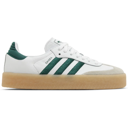 Adidas Originals Women's White/Green Sambae Sneakers, ID0440