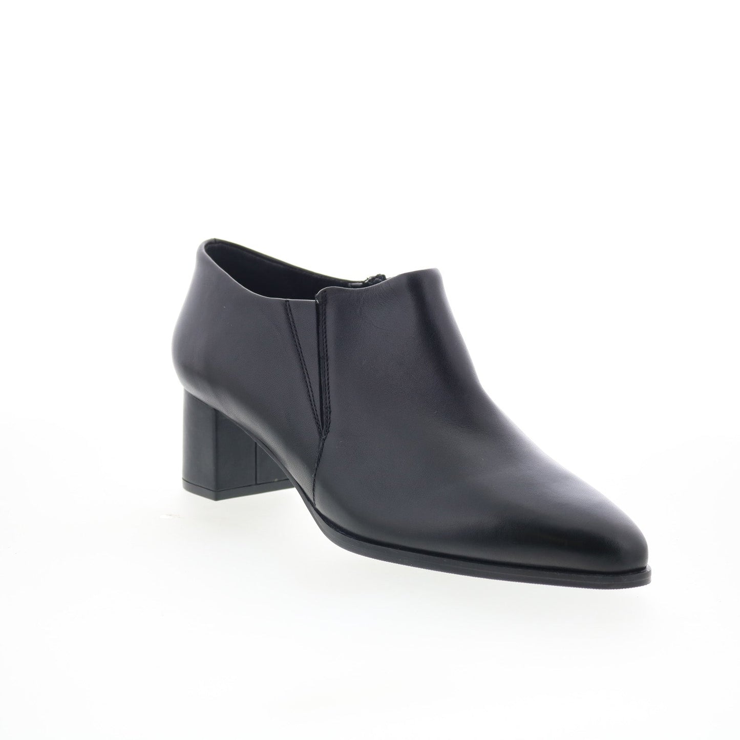 Trotters Keegan T2059-001 Womens Black Leather Zipper Ankle & Booties Boots