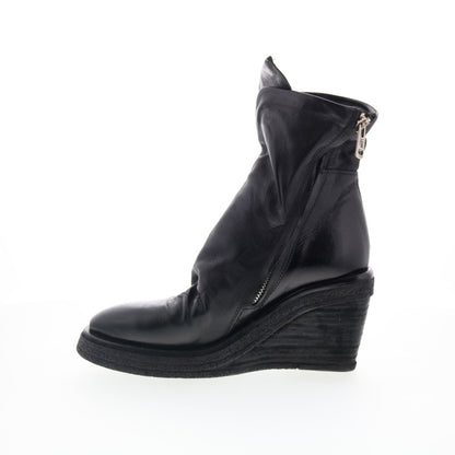 A.S. 98 Tremont Womens Black Leather Zipper Casual Dress Boots