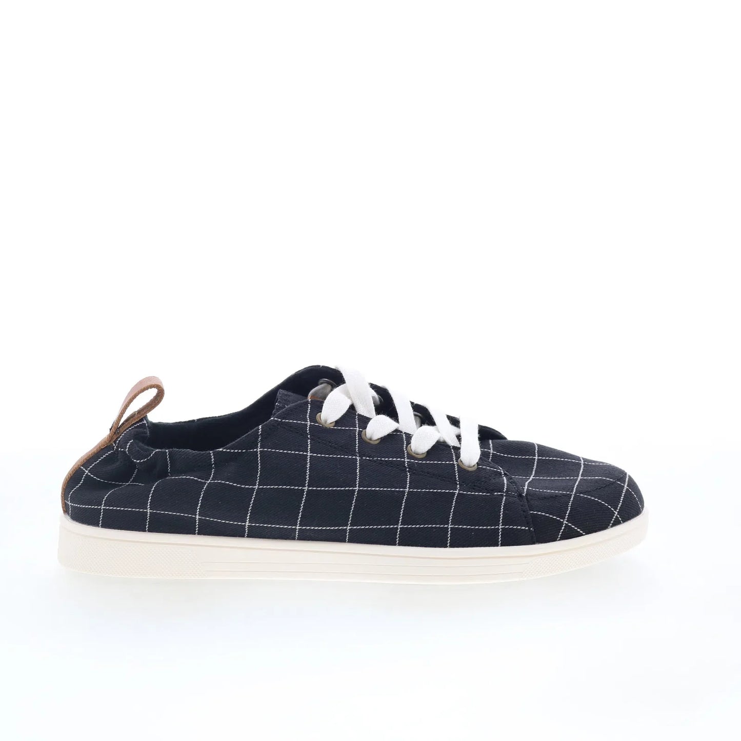 Spenco Windowpane SP1202BLK Womens Black Canvas Lifestyle Sneakers Shoes